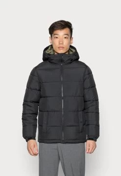Pier One BASIC PUFFER JACKET WITH CONTRAST HOOD – Veste D’hiver Prix Accessible Vestes Capuche Homme