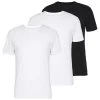 Pier One 3 PACK – T-shirt Basique – Black/ White Prix Gelé T-shirts Col Rond Homme